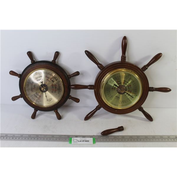 (2) Ships Wheel Barometers (one needs repair)