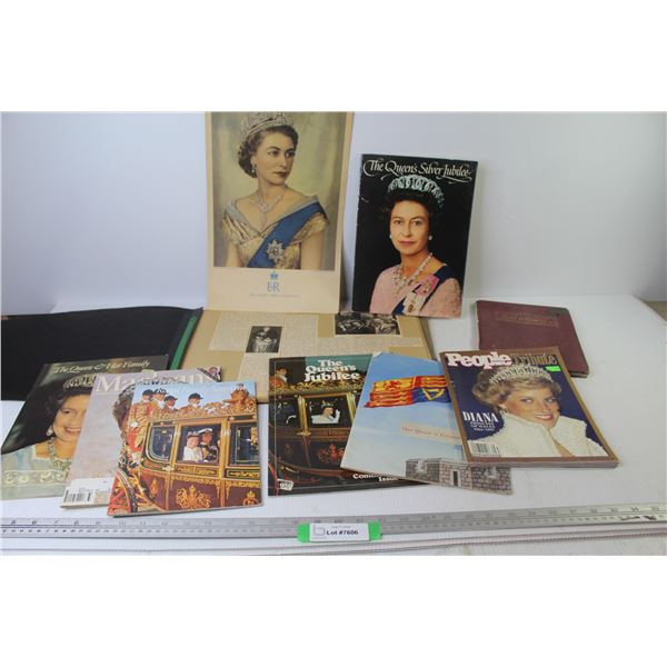 Print of Queen Elizabeth II - Newspaper Scrap Book - Royalty Magazines