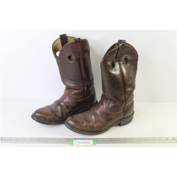 Leather Cowboy Boots (Size 7)