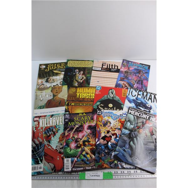 (12) Comics - Ruse, Human Target and The Filth