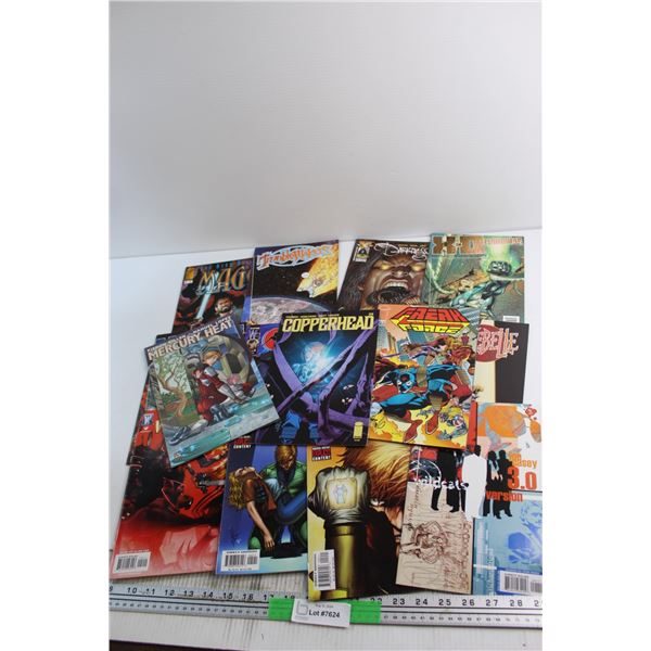 (16) Comics - Mercury Heat, Copperhead and Freak Force