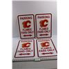 Image 1 : (4) Official NHL Calgary Flames Parking Signs - 12"x18"