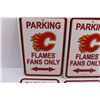 Image 3 : (4) Official NHL Calgary Flames Parking Signs - 12"x18"
