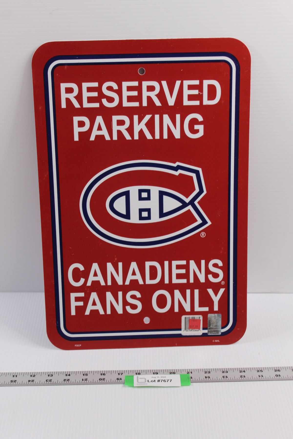 M Fans Only Sign Official NHL Montreal Canadiens Fans Only Parking Sign (12