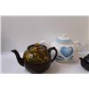 Image 2 : (4) Teapots - Assorted (Brown Teapot has Damaged Bottom, Decor Purpose Only)