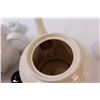 Image 5 : (4) Teapots - Assorted (Brown Teapot has Damaged Bottom, Decor Purpose Only)