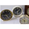 Image 2 : (6) Vintage Clocks & Barometer & American Flag
