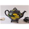 Image 2 : Royal Canadian Art Pottery Electric Tea Pot - Untested - One of Legs Damaged