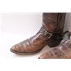 Image 2 : Cowboy Boots w/ Spurs - Women's Size 9.5 Standard Width - (Boot Hoops Damaged at top)