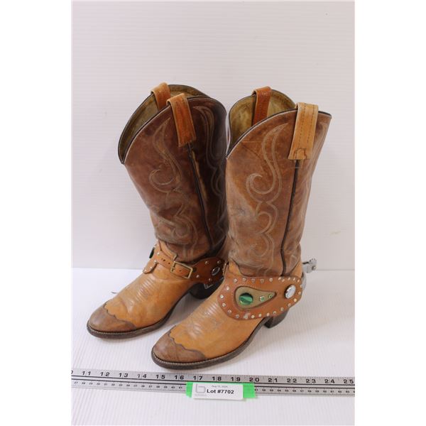 Cowboy Boots w/ Spurs - Women's Size 6.5 B