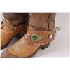 Image 2 : Cowboy Boots w/ Spurs - Women's Size 6.5 B
