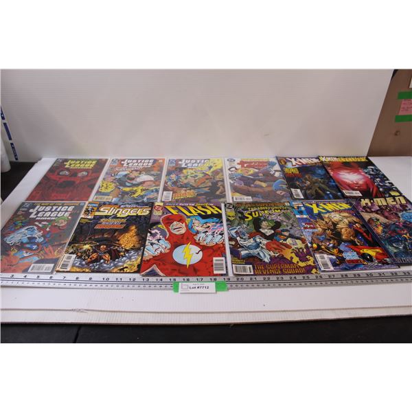 (12) Comic Books: Justice League, Flash, Slingers, Superman, X-Men