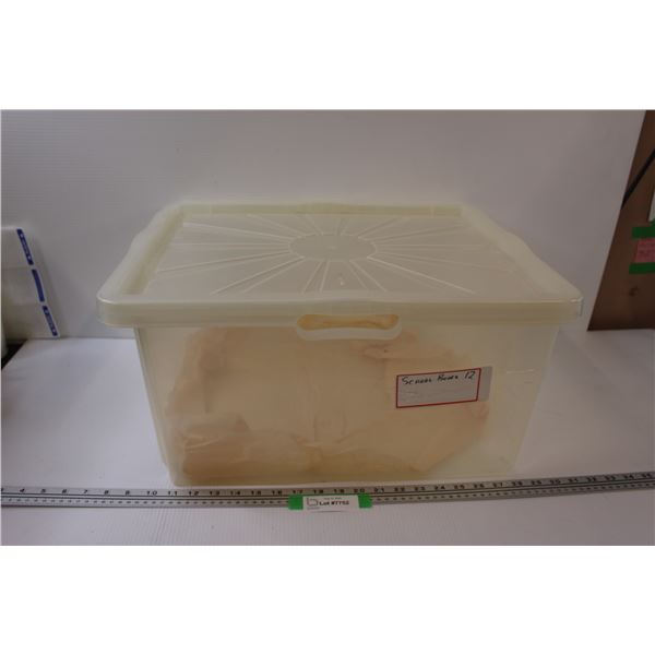 Plastic Storage Container - 17"x 10" x 21" - Has Crack in Lid