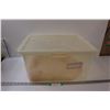 Image 1 : Plastic Storage Container - 17"x 10" x 21" - Has Crack in Lid