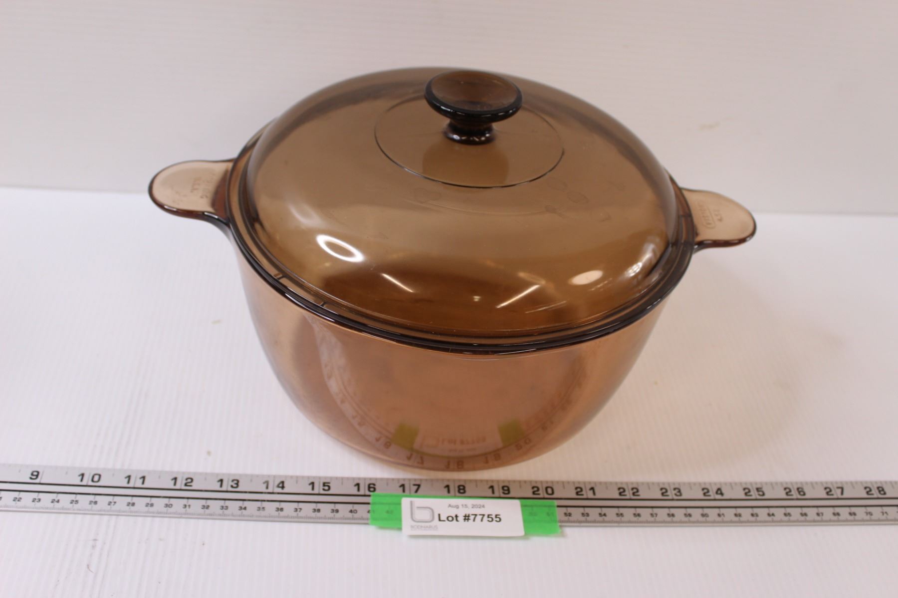 Vision Corning Smoky Glass Pots -4.5 Quart Pot w/Lid