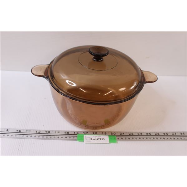 Vision Corning Smoky Glass Pots -4.5 Quart Pot w/Lid