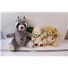 Image 1 : (3) Stuffies: Racoon, (2) Teddy Bears