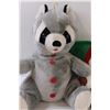 Image 4 : (3) Stuffies: Racoon, (2) Teddy Bears