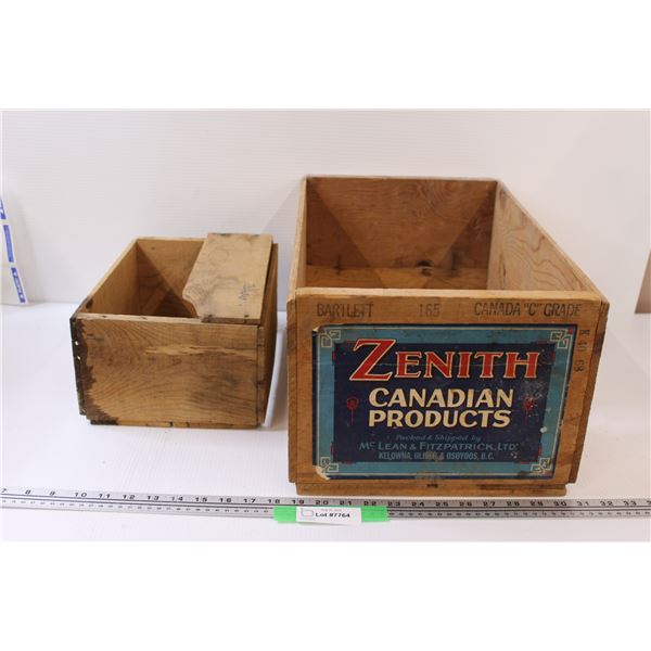 (2) Wooden Crates (19" Long & 12" Long)