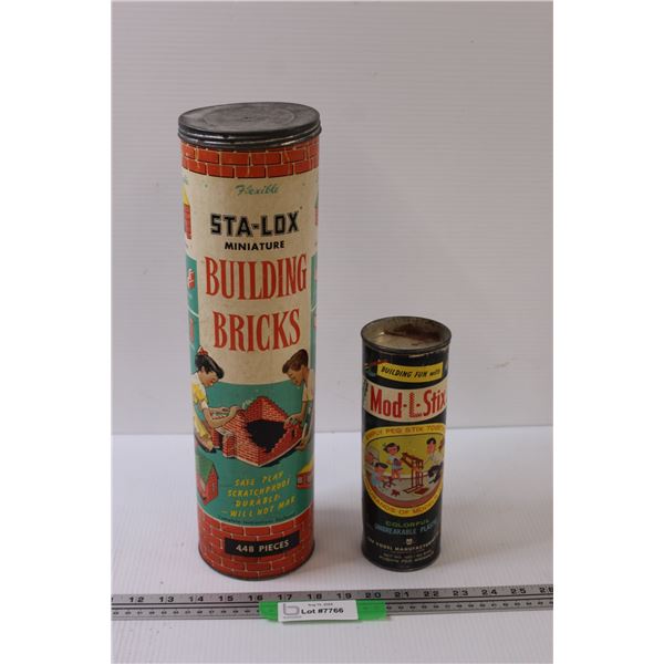 (2) Vintage Building Bricks & Links, as is