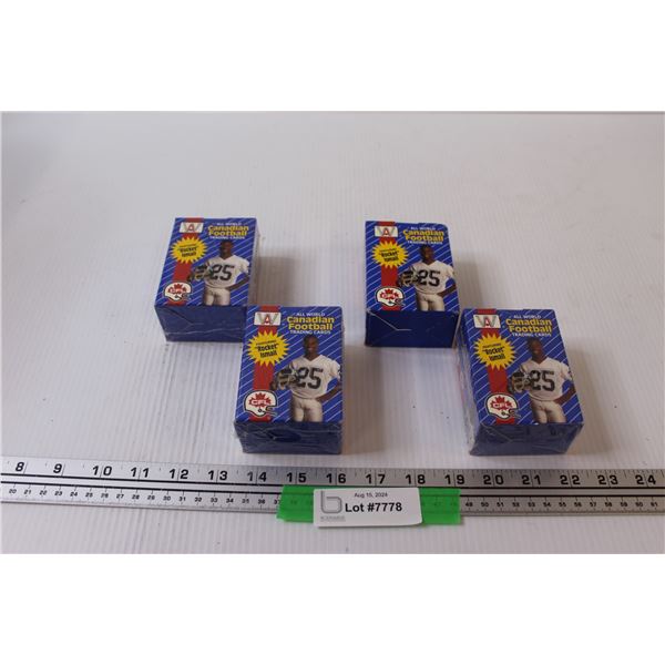 (4) CFL 1991 Football Trading Cards