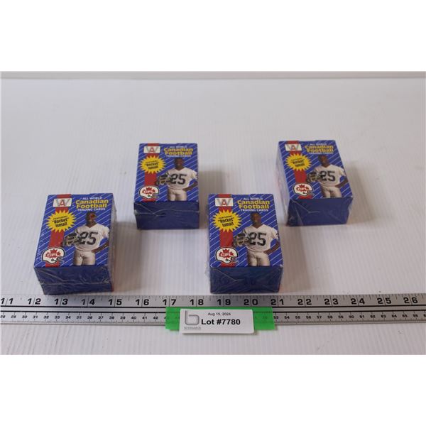 (4) CFL 1991 Football Trading Cards