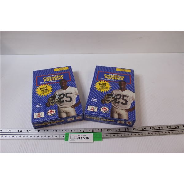 (2) CFL 1991 Football Trading Cards - Sealed