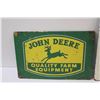 Image 2 : (2) Metal Signs: John Deere & International Harvester - 12" x 8"