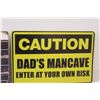 Image 3 : (2) Metal Signs: Coke Cola & Mancave - 12" x 8"