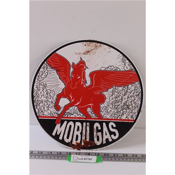 Mobil Gas Metal Sign - 12"