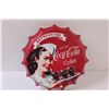 Image 2 : Coca Cola Bottle Cap Metal Sign - 9"