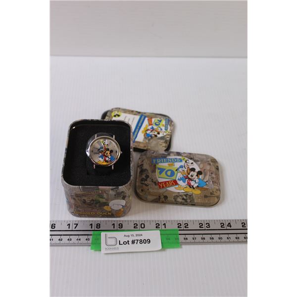 Disney Watch in Collector Tin