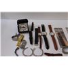 Image 4 : Lot: Watches, Watch Bands, Earrings, End Table Clock, Misc.