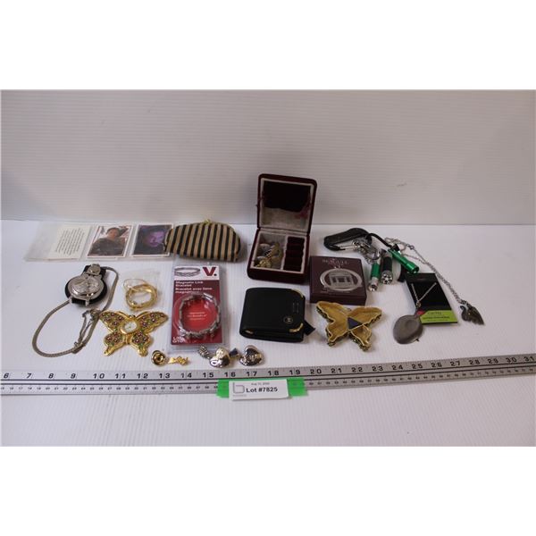 Pocket Watch, Key Lanyard, Brooches, Misc.