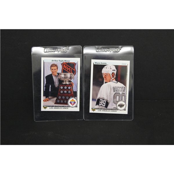 (2) Upper Deck 1990 Wayne Gretzky Cards