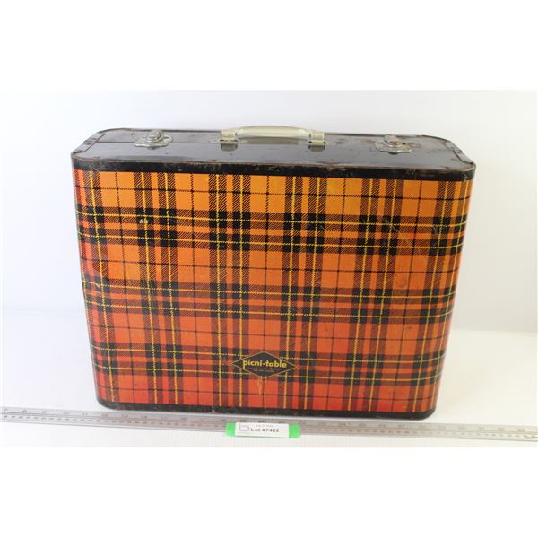 Picni-Table - Metal Picnic Basket Fold Out Table