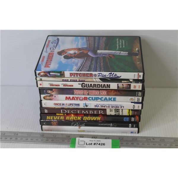 (10) DVDs - Fists of Bruce Lee - Hiccups - Pitcher - Never Back Down - The Guardian