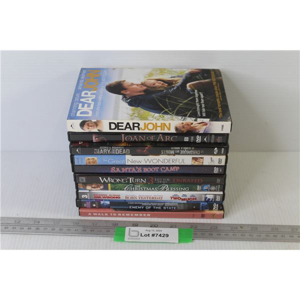 (10) DVDs - Wrong Turn - No Wrong - Joan of Ark - Dear John - Santa's Boot Camp - Enemy of The State