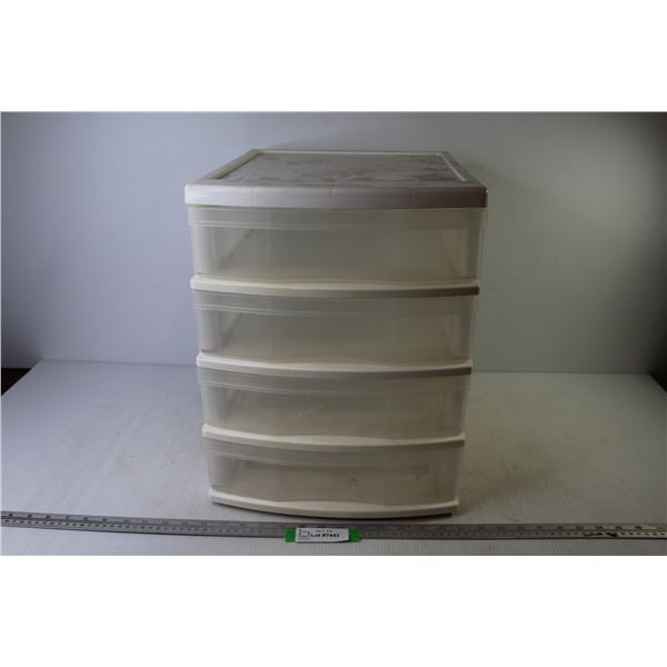Gracious Living Plastic Storage Container - 4 Drawers