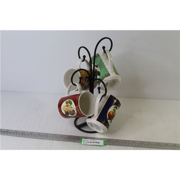 American Atelier Royal Fruit - (4) Cup Set w/Stand