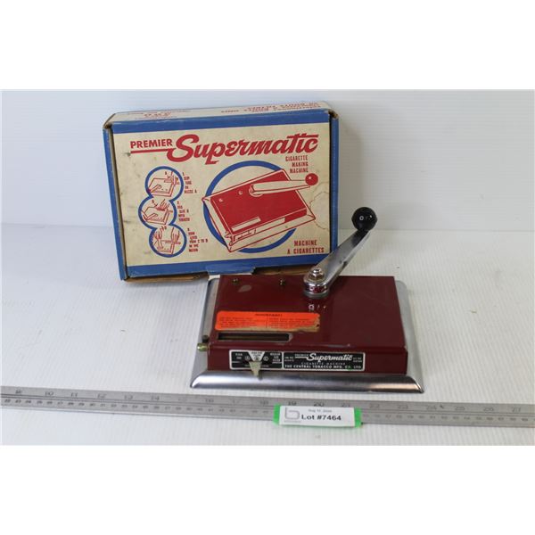 Vintage Supermatic Cigarette Rolling Machine w/Original Box