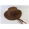 Image 3 : Leather Cowboy Hat w/Braided Leather Headband (unknown size) - Woven Cowboy Hat w/Braided Horse Hair