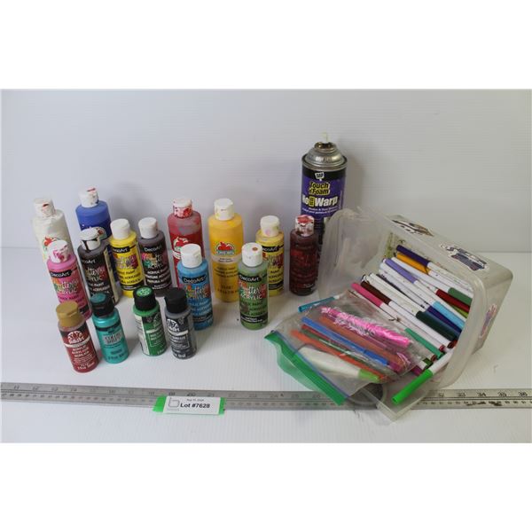 Crafting Items - Acrylic Paint - Felt Pens - Spray Foam