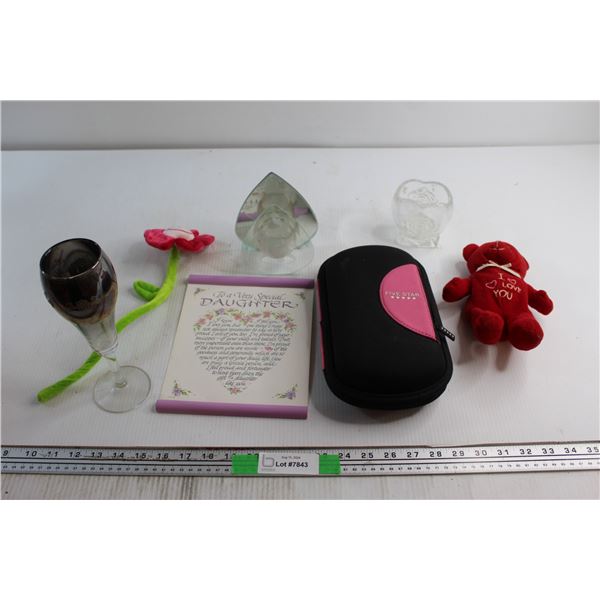 NXT Electronic Device , (2) Candle Holders and Misc.