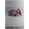 Image 1 : Bunny Decoration Stand and (2) Bunny and Dog Plush Dolls