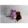 Image 5 : Bunny Decoration Stand and (2) Bunny and Dog Plush Dolls
