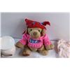 Image 2 : Plush Dog Doll with Assorted Sweaters, (2) Sacks and Assorted Items