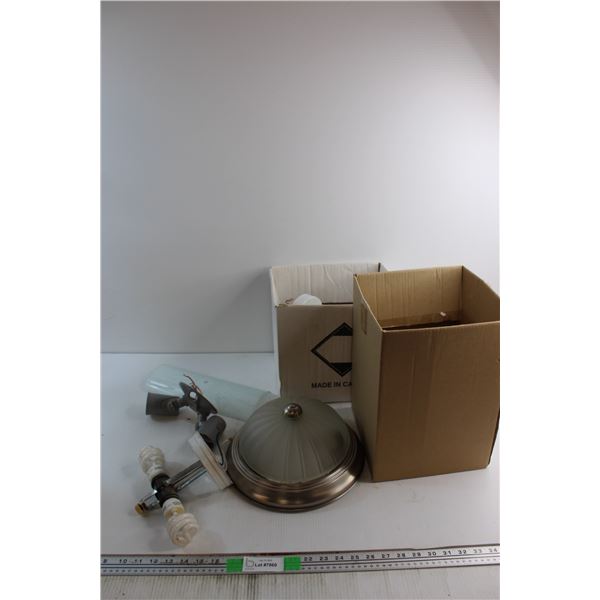 *Lot of Assorted Light Fixtures and Light Bulbs