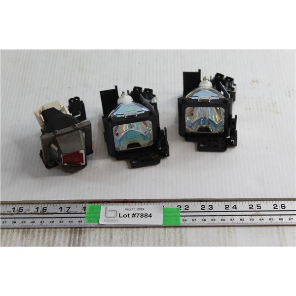 (3) Assorted Projector Lamps - Untested, As Is