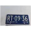 Image 2 : Pair of 1972 Alberta Licence Plates Set